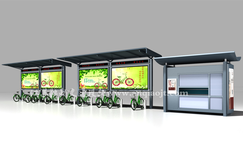 公共自行车棚AN2005-公共自行车雨棚设计图片